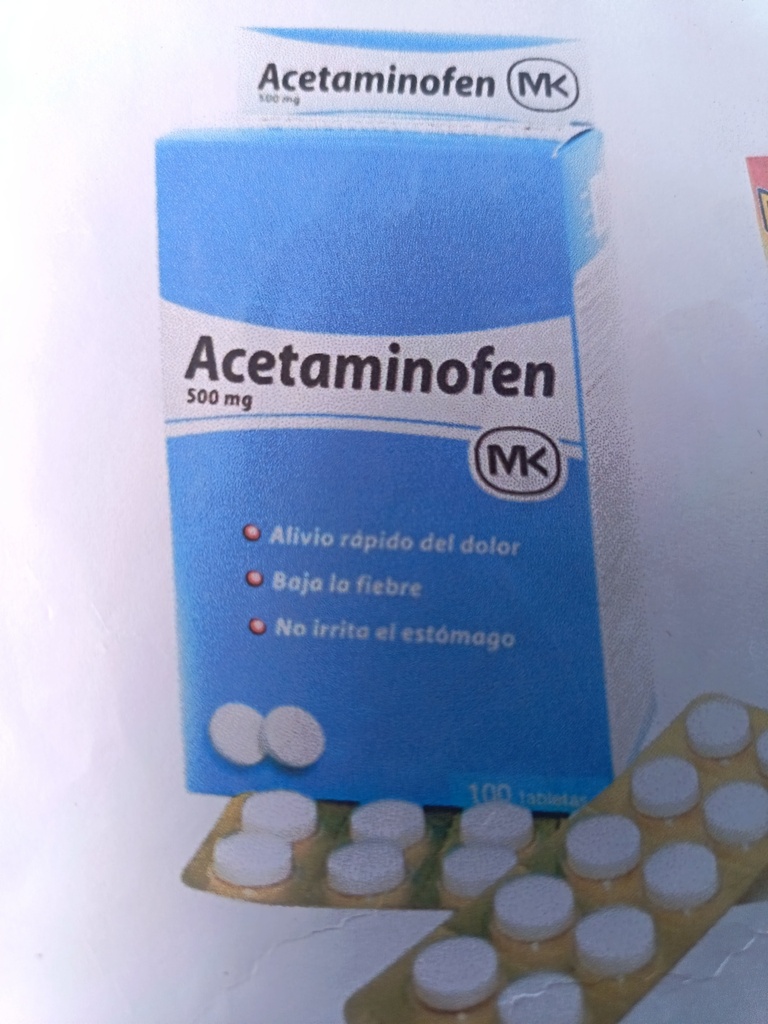 Acetaminofen mk caja 100 u