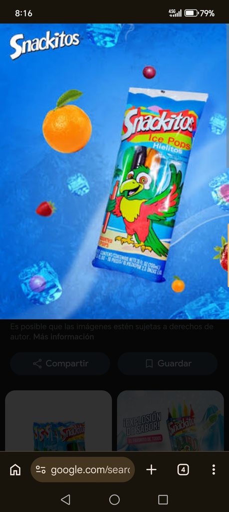 Ice pop snackitos 10 u